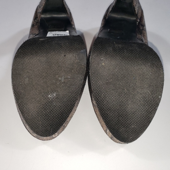 Brown Metallic Snake Print Platform Block Heels Women Sz 7 Career Workwear Pumps - Picture 13 of 13